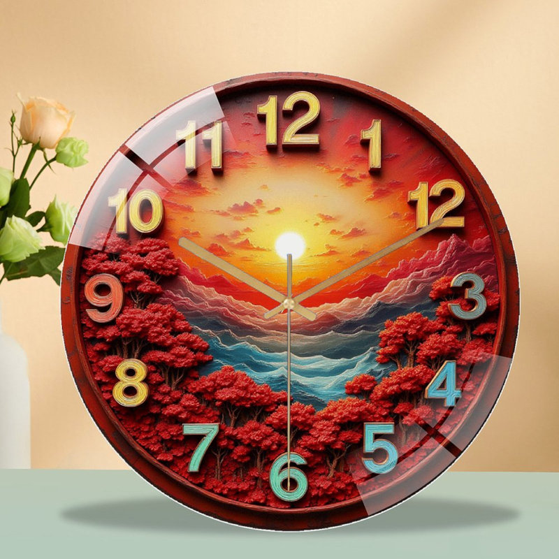 Horloge murale coucher de soleil coucher de soleil