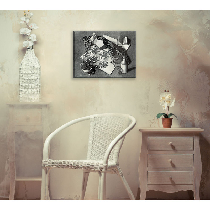 Toile tendue Reptiles par M.C.Escher Gallery, H 13 po x l 18 po