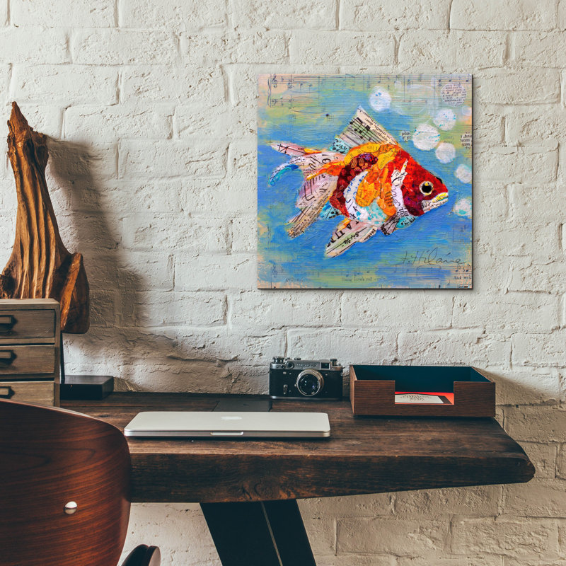 «Fish Tale» par St. Hilaire Elizabeth, H 12 po x l 12 po x P 0,13 po