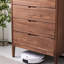 Commode d'appoint style rétro en noyer noir