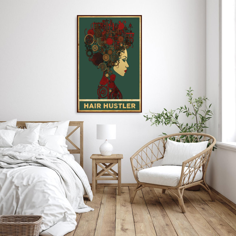 Hair Hustler - 1 pièce, impression rectangulaire, H 36 po x l 24 po x P 1,25 po