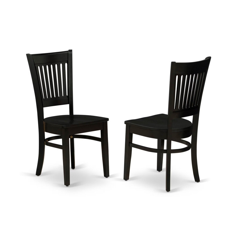 3 Piece Kitchen Table Set for Small Spaces Contains a Rectangle Dining Room Table with Butterfly Leaf and 2 Dining Chairs, 32x54 Inch, Black
