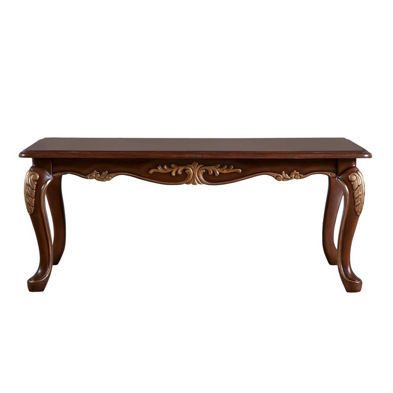 47.6" W Traditional Coffee Table, Rich Tobacco