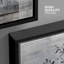 Silhouette d'arbre sur fond gris Botanical Abstract Rustic Farnhouse Lodge, impression sur toile-94423272-94423277