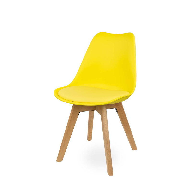 Rhine 43cm H Upholstered Side Chair, Grey, Natural