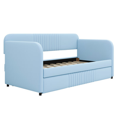 Upholstered Daybed Sofa Bed With Trundle Bed And Wood Slat by Latitude Run