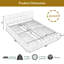 Grand lit tapissier, cadre de lit rembourré confortable, tissu chenille, avec tête de lit et cadre de lit solide. Avec tiroir pour le rangement - Gris foncé (88,5 po x 68,5 po x 31 po)-586800413-578973911