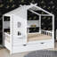 Lit de style contemporain contemporain en bois avec lit gigogne et tablette de rangement-711209249-711209248