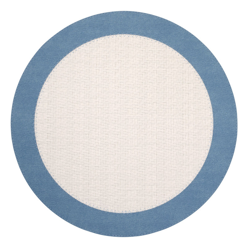 Halo 100% Pthalate-free Vinyl Round Placemats, White;Iceberg