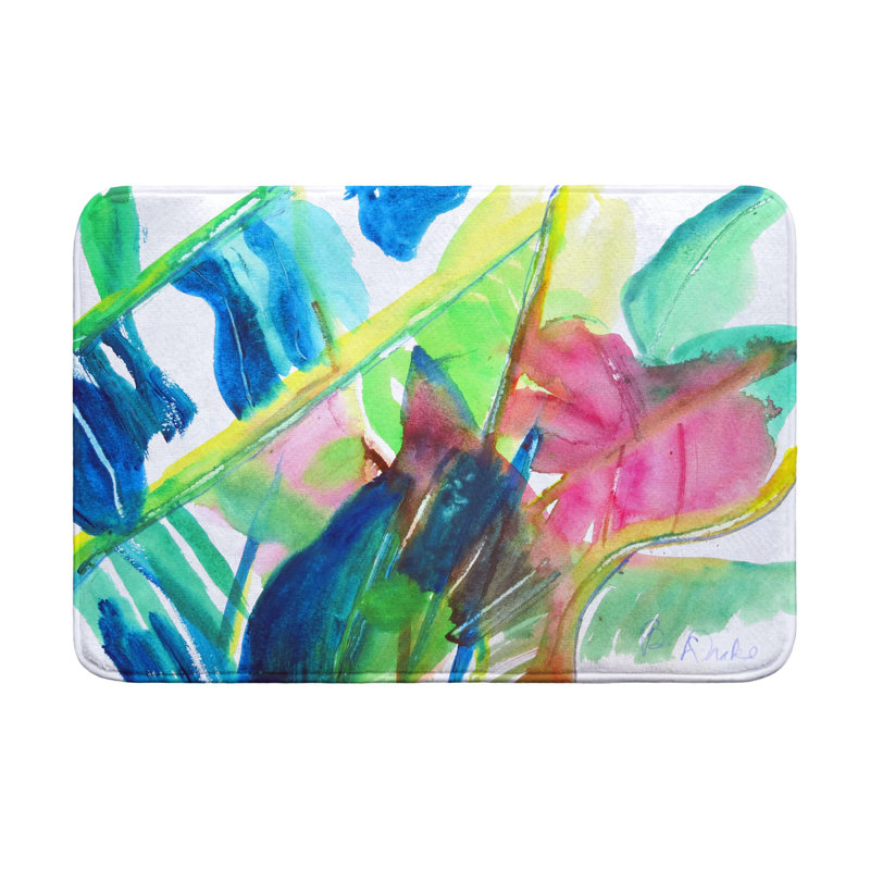 Pink Palms Bath Mat