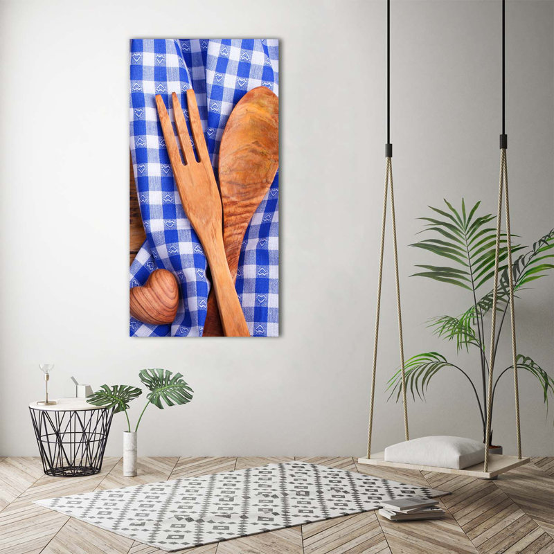 Wooden Cutlery - Wrapped Canvas Print