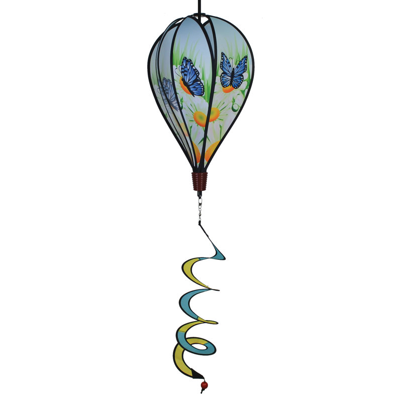 Montgolfière papillon bleu