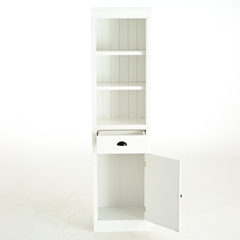 Armoire de rangement autoportante de 75 po avec étagères à livres et tiroir, design vintage, pour la salle à manger de décoration de bureau