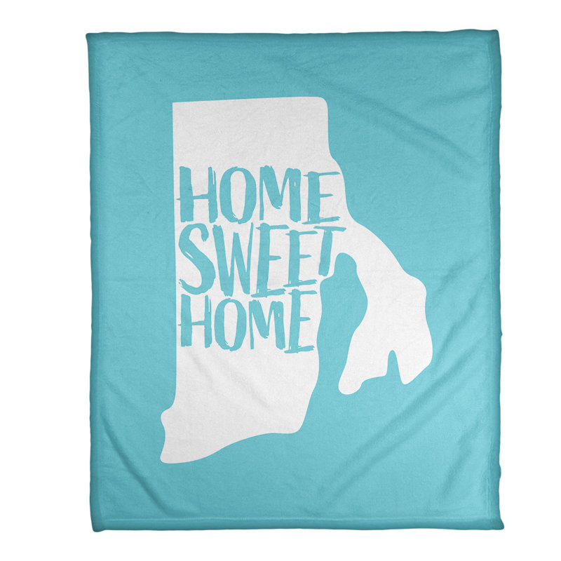 Jeté en polaires pour îlot de rhode home, l 52,5 po x L 62,5 po, Bleu sarcelle