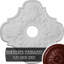 Médaillon de plafond Endalathane Peralta, P 17 3/4 po x P 3 3/4 po x P 1 po (convient aux auvents jusqu'à 4 5/8 po), fini acajou brossé peint à la main-27784914