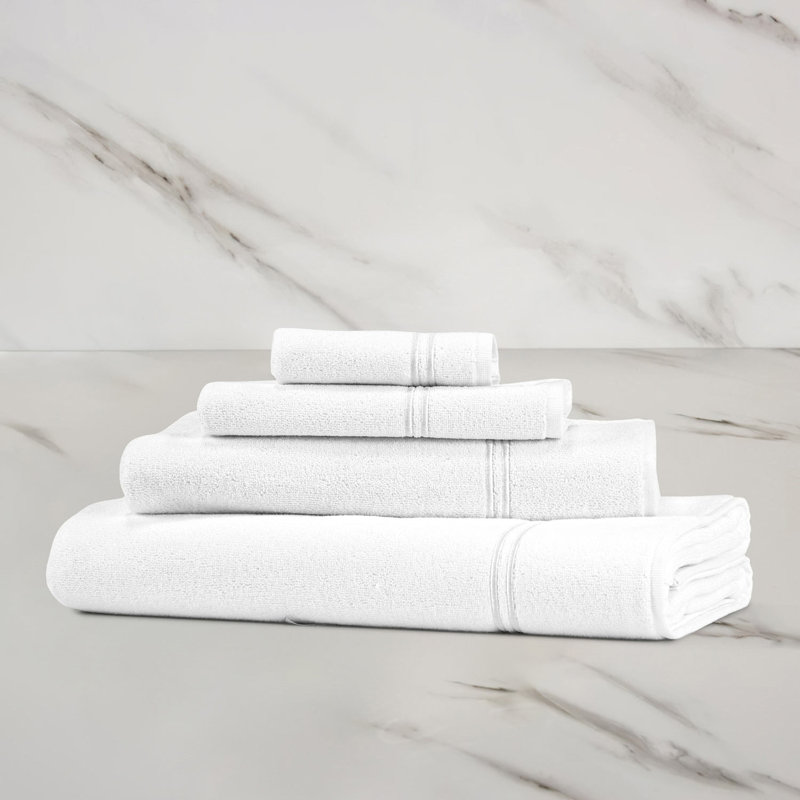 Classic Bath Sheet, White/White