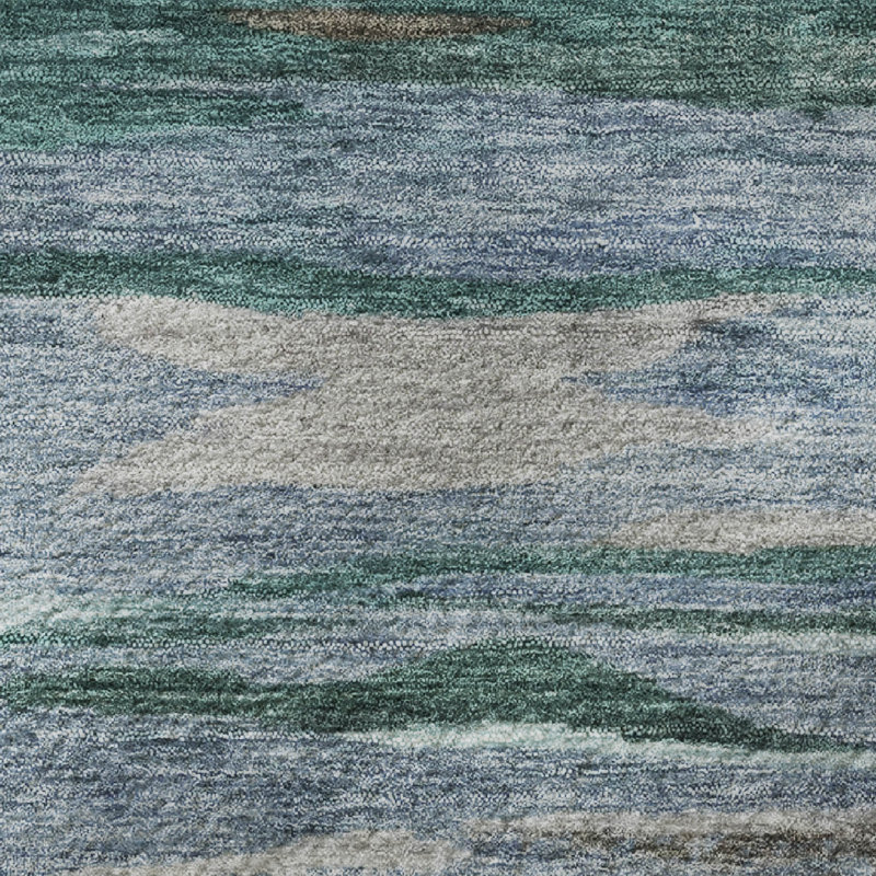 Premium Machine Washable Alaina AMF1933 Waves Rug, Rectangle 1'8" x 2'6"