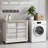 130L Laundry Hamper With Lid, Foldable Storage Basket For Yoga And Toys, Laundry Cart With Wheels For Laundry, Bathroom, Living Room, Dormitory