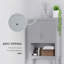 Armoire de rangement moderne au-dessus de la toilette, organisateur de salle de bain à double porte avec tablette réglable intérieure et tablette ouverte