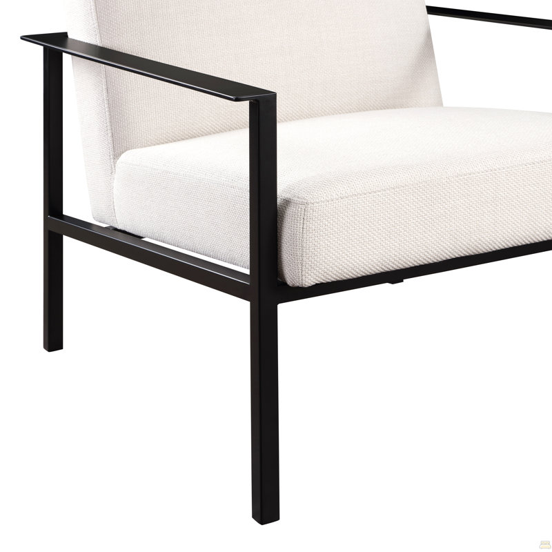 Fauteuil d'appoint en métal blanc Millie