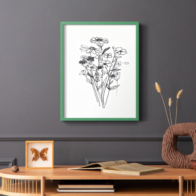 Farmhouse Plants II, reproduction encadrée - bois massif, Vert, H 10 po x l 8 po
