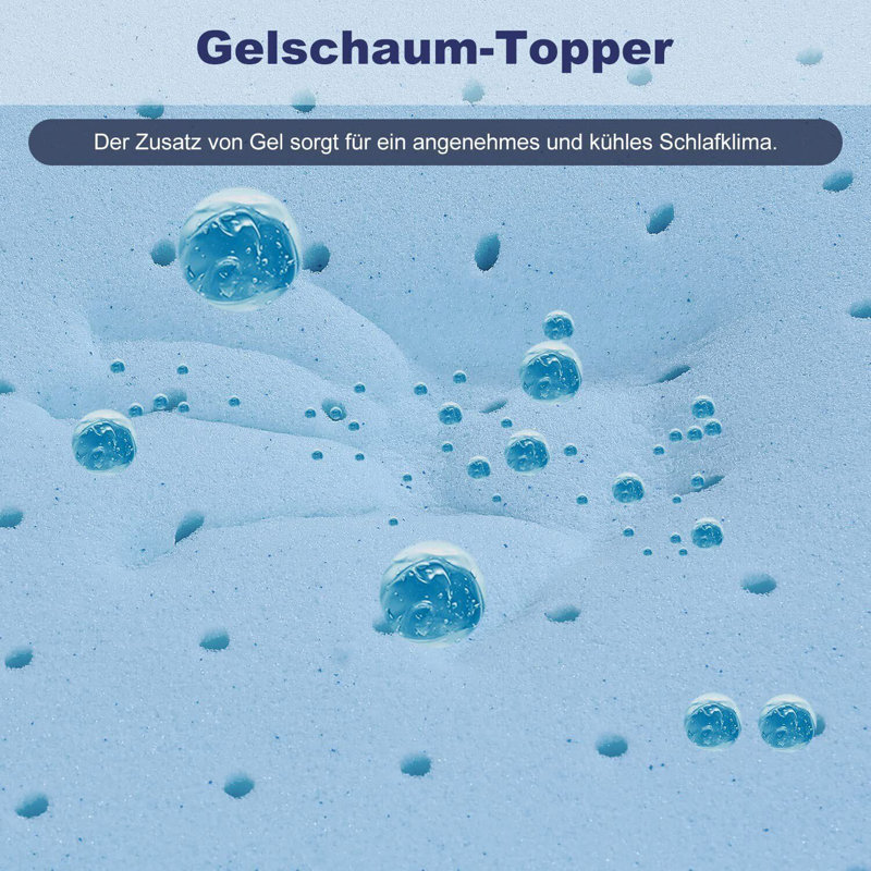 5cm Gel Memory Foam Mattress Topper, European Single (90 x 200cm)