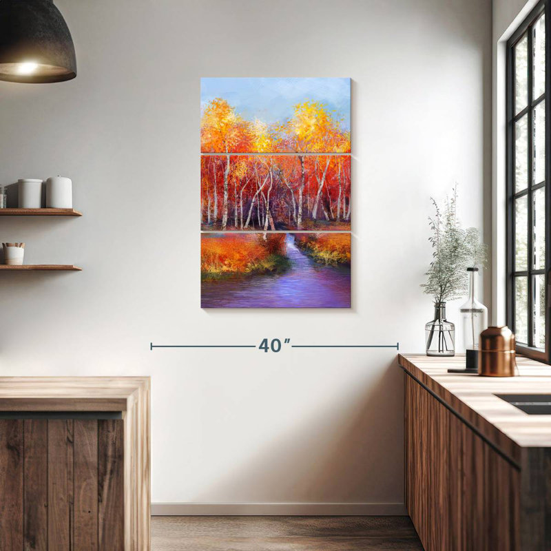 Fall Birch Trees, 38" H x 24" W