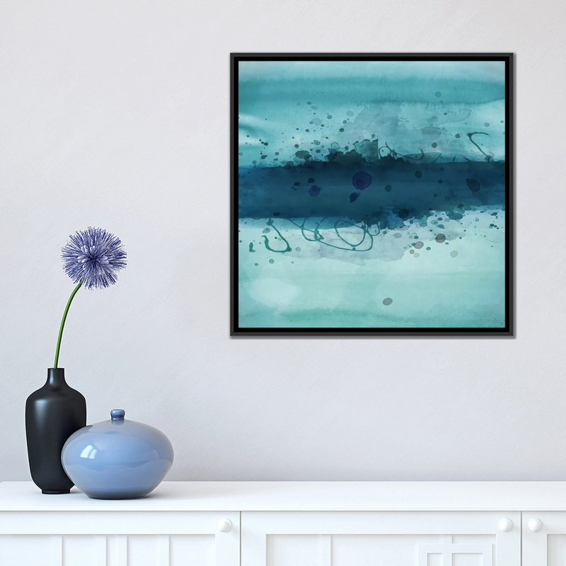 «Into The Deep I», impression sur toile, H 18 po x l 18 po x P 1,5 po, Toile avec cadre noir, Pas de tapis