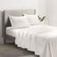  Ensemble de draps en lin pur lavé à la pierre, drap-housse 16 po-382019981-388082907