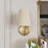 6''W Brass Dimmable Wall Sconce With Linen White Shade-1510167676-1510167670