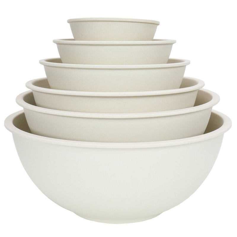 Natural Bamboo Fiber 6-Piece Mixing Bowl Set