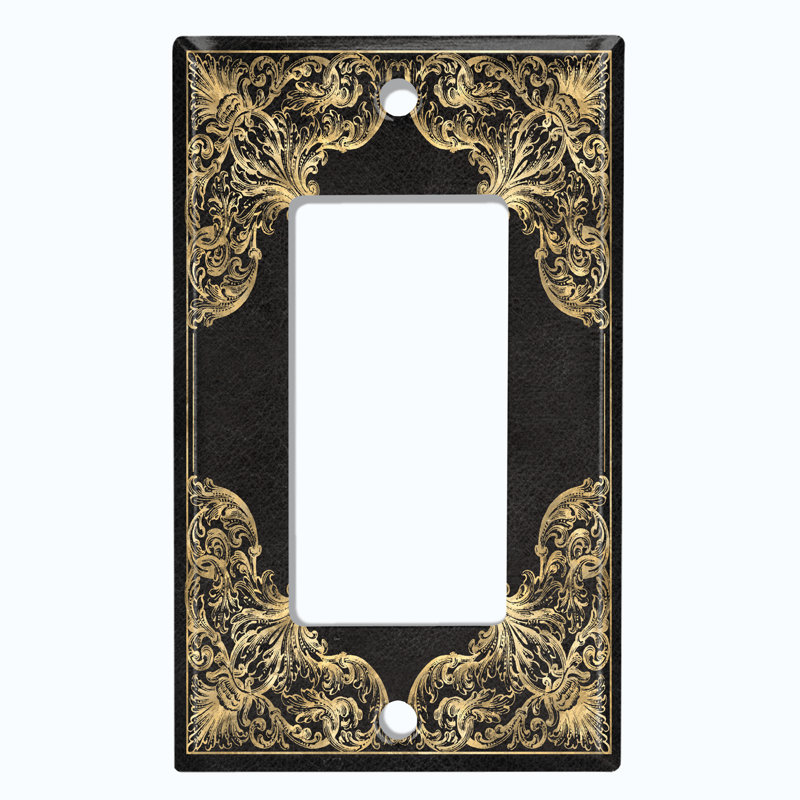 French Victorian Frame Black 3 1 - Gang Rocker Standard Wall Plate
