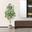 Ficus artificiel Adcock en pot avec des feuilles réalistes et un tronc naturel-2082728122
