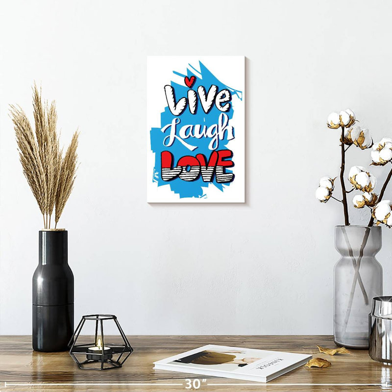 Dessin animé «Live Laugh Love», H 12 po x l 8 po