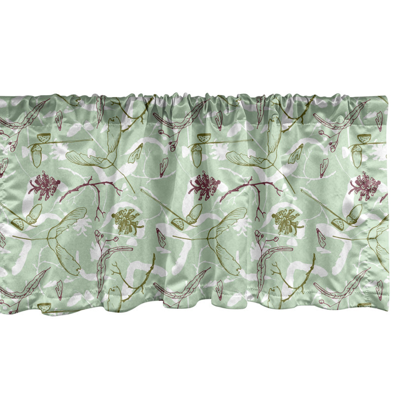 Ensemble de 2 cantonnières à motif floral 54 po x 18 po Ambesonne