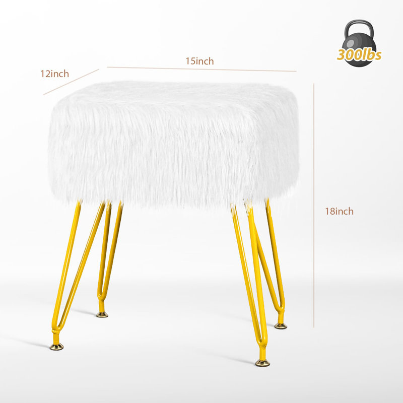 Tabouret de coiffeuse, Blanc