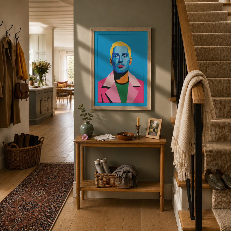 Pop Art Portrait Modern - Print, Oak, A3 - 42.0 x 29.7 cm