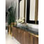 Sloped Glass Planter With White Magnolias