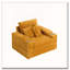 Fauteuil club en tissu avec repose-pieds Corduroy-1891657825