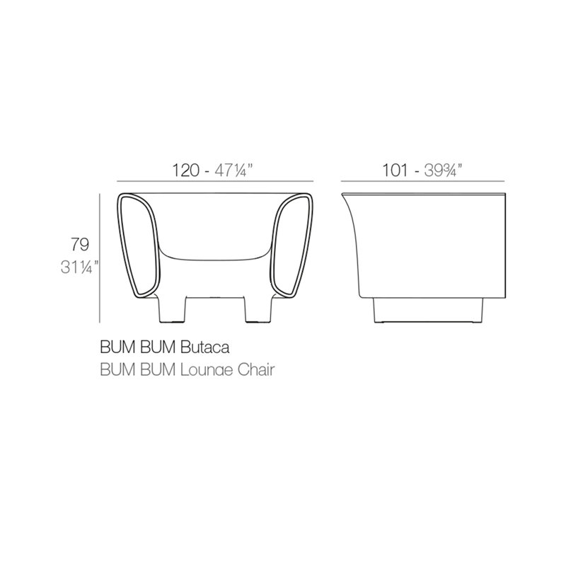 Bum Bum Patio Chair, Black