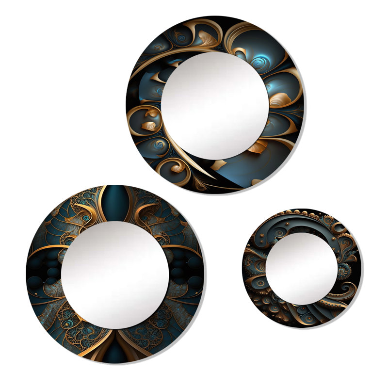 Loriene Metal Round Mirror