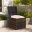 Boîte de rangement pour meubles de patio en osier (brun)