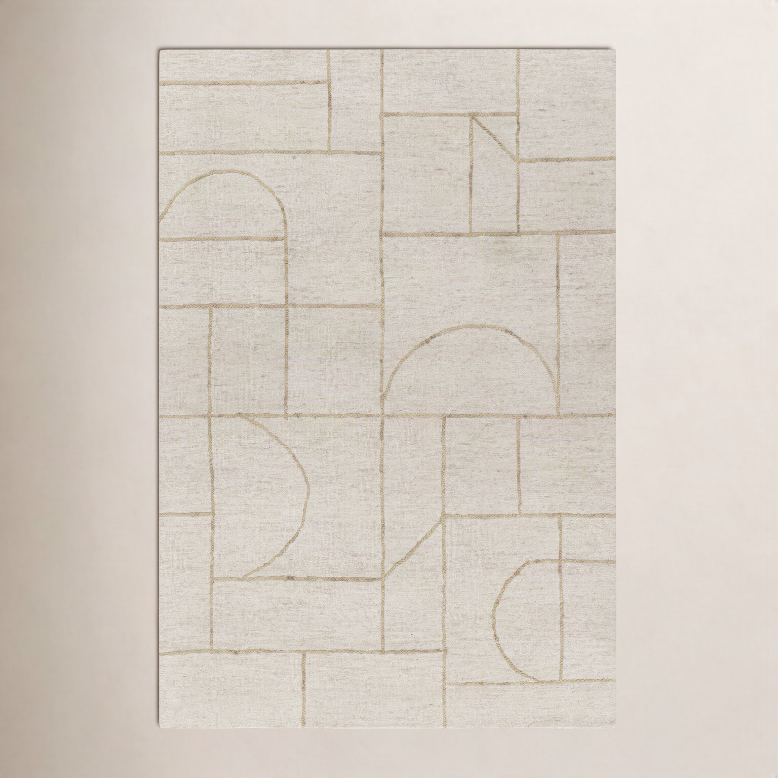 Caelob Hand-Woven Geometric Rug, Rectangle 2' x 3'