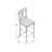 Demica Solid Wood Counter Stool