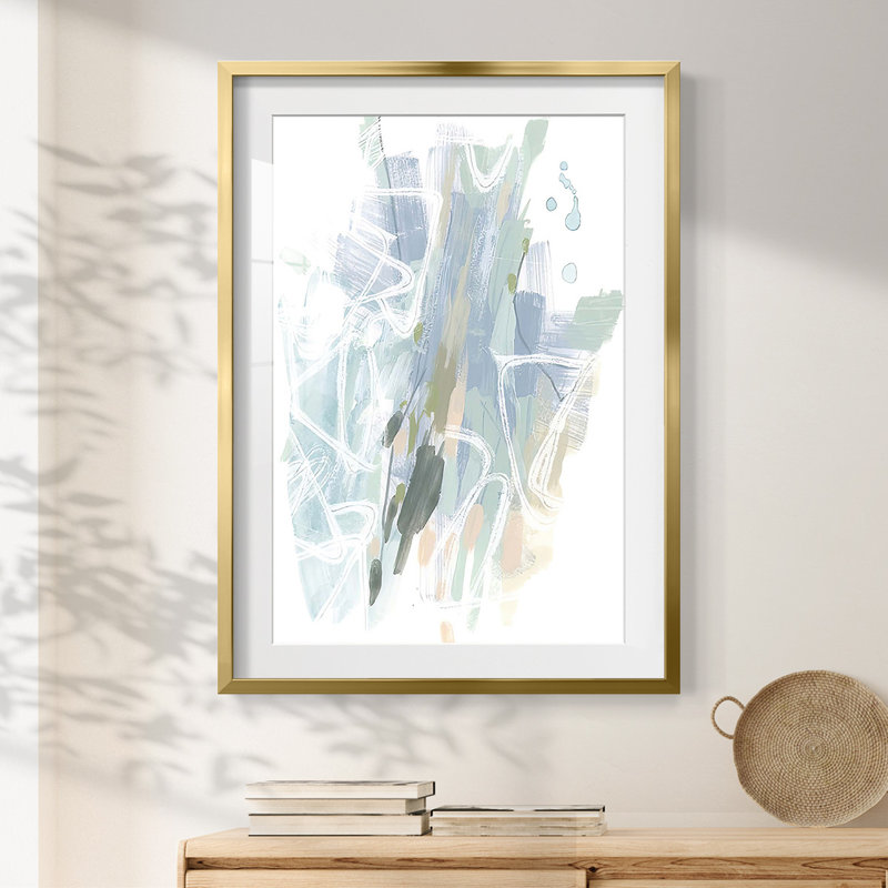 Loop Code II -Framed Print, 28.5" H x 20.5" W, Gold