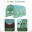Outsunny 4 x 2 x 2 m Polytunnel Greenhouse with Roll-up Door Walk-in Green