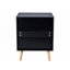 Table de chevet 2 tiroirs en rotin