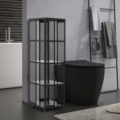 138.5cm H x 40cm W Steel Corner Bookcase