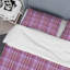 Tartan à carreaux mauves - Ensemble de housse de couette abstrait - Microfibre de polyester-906383789