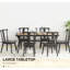 Table de salle à manger rectangulaire en faux bois Stable